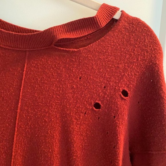 Nordstrom Trouve Sweater with Distressed Details - Picture 3 of 6